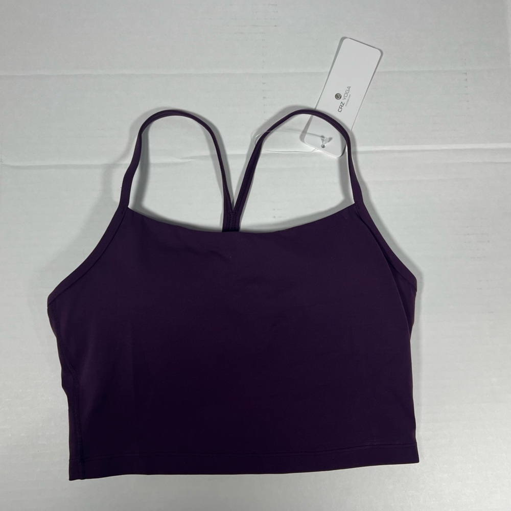 CRZ YOGA Purple Strappy Sports Bra Tank